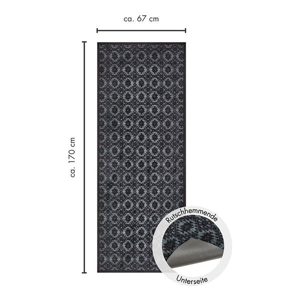 Sauberlaufmatte Spirit - Grau - 67 x 170 cm