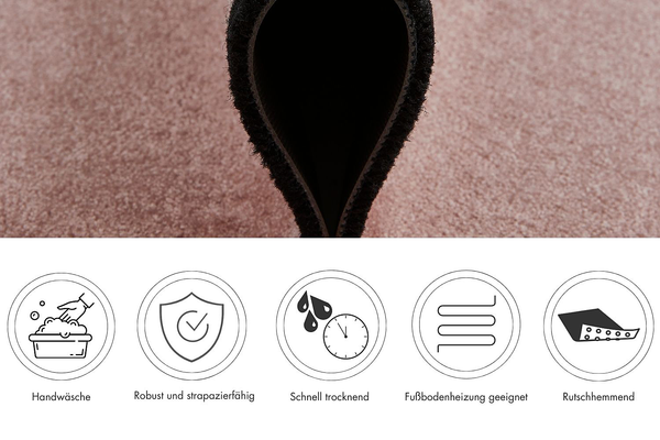 Sauberlaufmatte Touch - Rosa - 39 x 58 cm