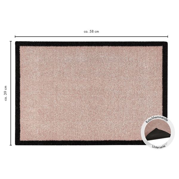 Sauberlaufmatte Touch - Rosa - 39 x 58 cm