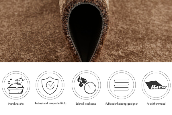 Sauberlaufmatte Touch - Braun - 67 x 110 cm