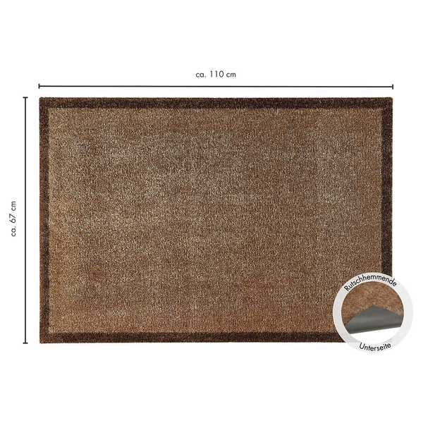 Sauberlaufmatte Touch - Braun - 67 x 110 cm