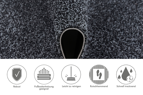 Fußmatte Samson - Anthrazit - 60 x 100 cm