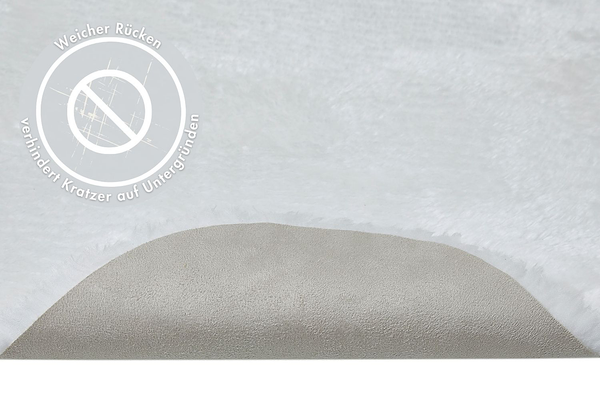 Kunstfell Tukums - Kunstfaser - Weiß - 55 x 80 cm
