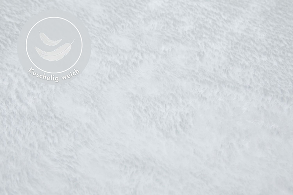 Kunstfell Tukums - Kunstfaser - Weiß - 55 x 80 cm