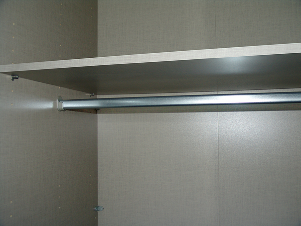 90er Kleiderstange Rauch - Silber - Metall - 90 x 3 x 2 cm