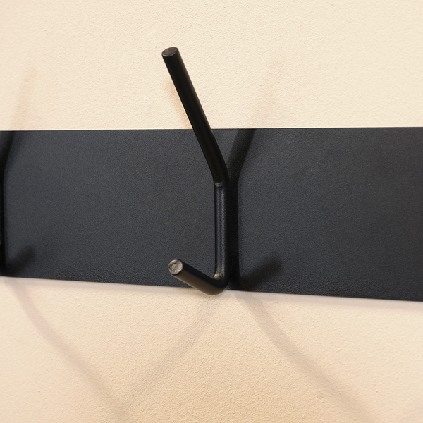 Garderobenleiste Falcao - Metall - Schwarz - Breite: 40 cm