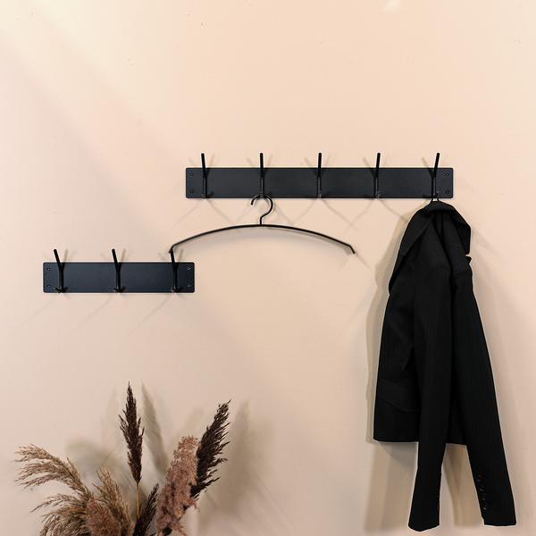 Garderobenleiste Falcao - Metall - Schwarz - Breite: 70 cm