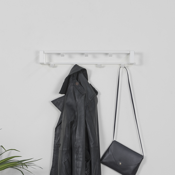 Wandgarderobe Welbeck I - Metall - Weiß
