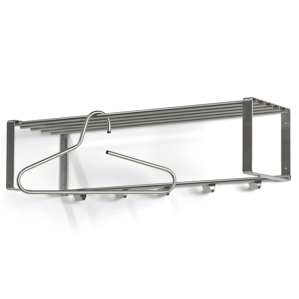 Wandgarderobe Welbeck - 70 cm - Nickel - Silber