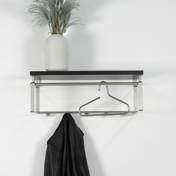 Wandgarderobe Rex - Metall - Nickel