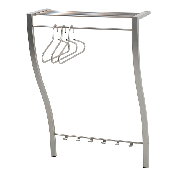 Wandgarderobe Spezzato - Metall - Silber