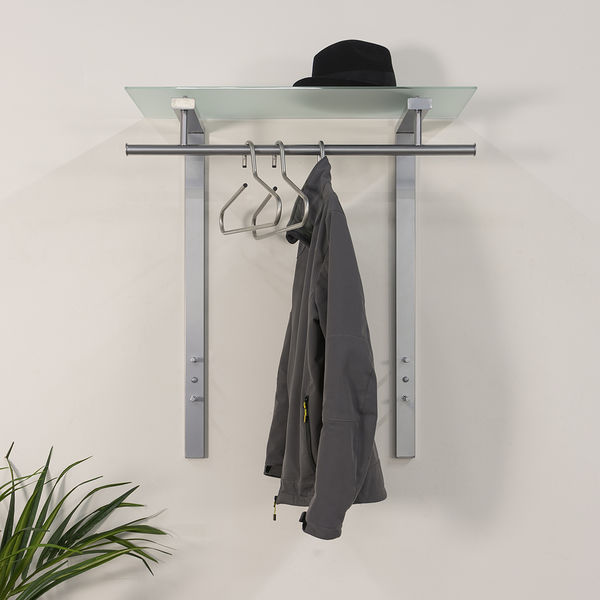 Wandgarderobe Reenvard - Nickel - Silber
