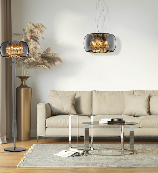 Pendelleuchte Vapore - Lichtfeuer - Metall/Glas - 5-flammig