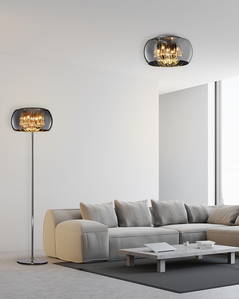 Deckenleuchte Vapore - Lichtfeuer - Metall/Glas - 5-flammig