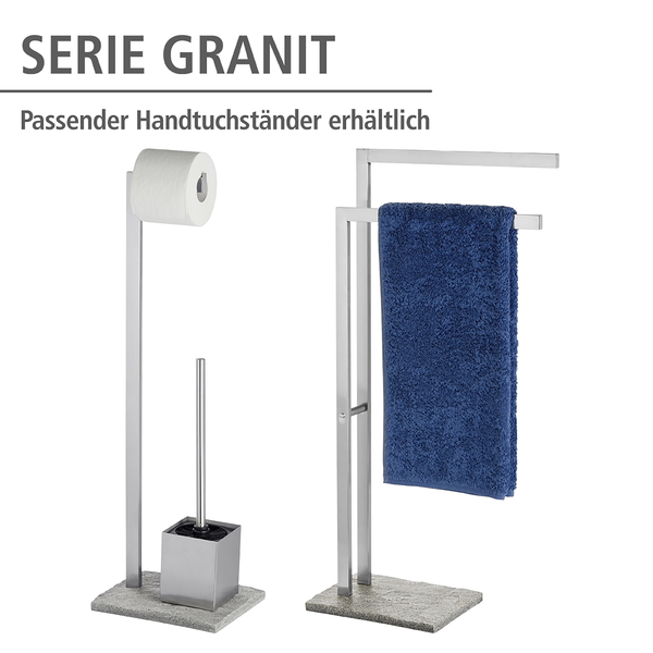 WC-Garntiur Granit - Edelstahl