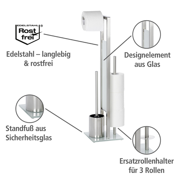 WC-Garnitur Rivalta - Stahl - Silber