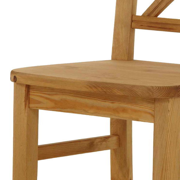 Esszimmerstuhl Fjord (2er-Set) - KIefer massiv - Kiefer Laugenfarbig gebeizt & geölt