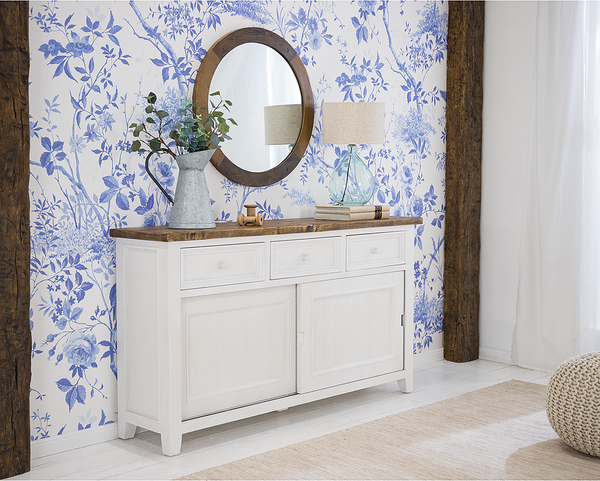 Tischleuchte Loster - Glas / Baumwollstoff - Hellbraun - 1-flammig - Hellbraun