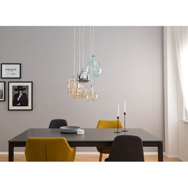 Pendelleuchte Brooklyn II - Metall / Glas - 5-flammig