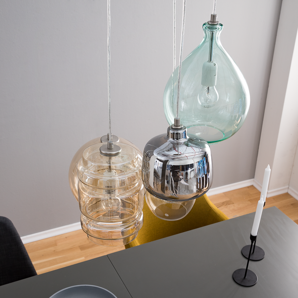 Pendelleuchte Brooklyn II - Metall / Glas - 5-flammig