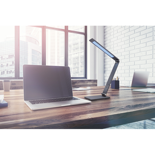 LED-Schreibtischleuchte Geri I - Eisen - 1-flammig - Anthrazit