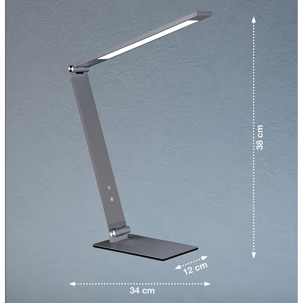 LED-Schreibtischleuchte Geri I - Eisen - 1-flammig - Anthrazit