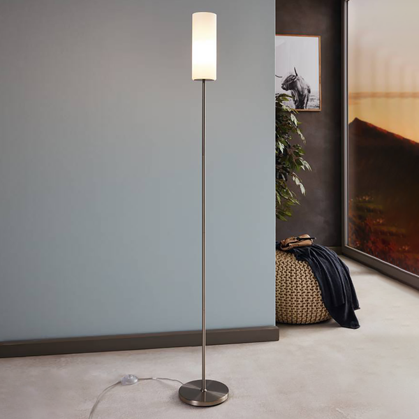 Stehleuchte Troy Elegance - Glas / Stahl - 1-flammig