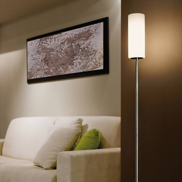 Stehleuchte Troy Elegance - Glas / Stahl - 1-flammig