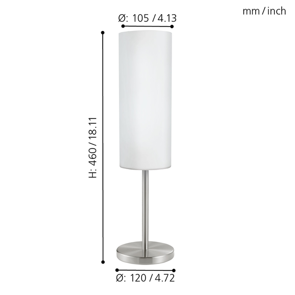 Tischleuchte Troy Elegance - Glas / Stahl - 1-flammig