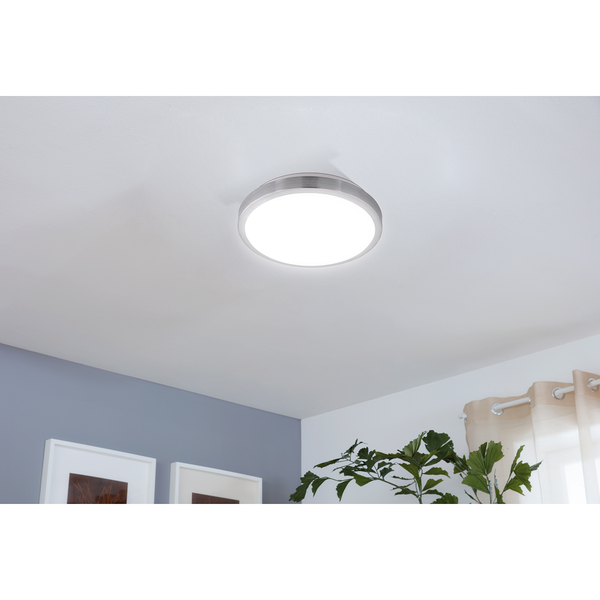 LED-Deckenleuchte Competa - Kunststoff / Stahl - 1-flammig - Durchmesser: 25 cm