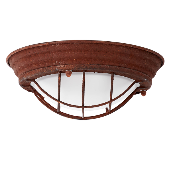 Wandleuchte Typhoon I - Glas / Eisen - Rostbraun - Durchmesser: 29 cm