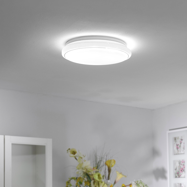 LED-Deckenleuchte Jupiter - Kunststoff / Stahl - 1-flammig - Durchmesser: 44 cm