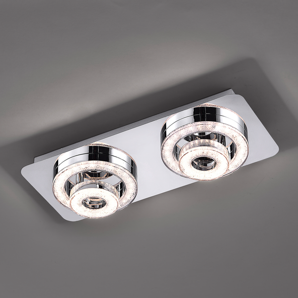 LED-Deckenleuchte Tim - Acrylglas / Stahl - Flammenanzahl: 4