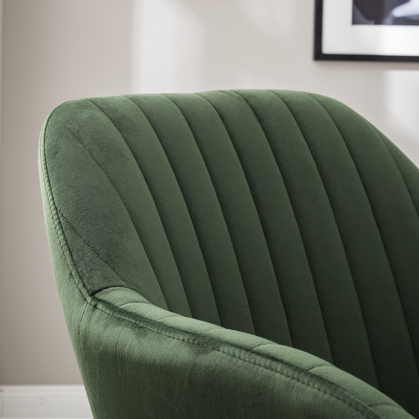 Armlehnenstuhl TILANDA Typ A - Samt Vilda: Dunkelgrün - 1er Set