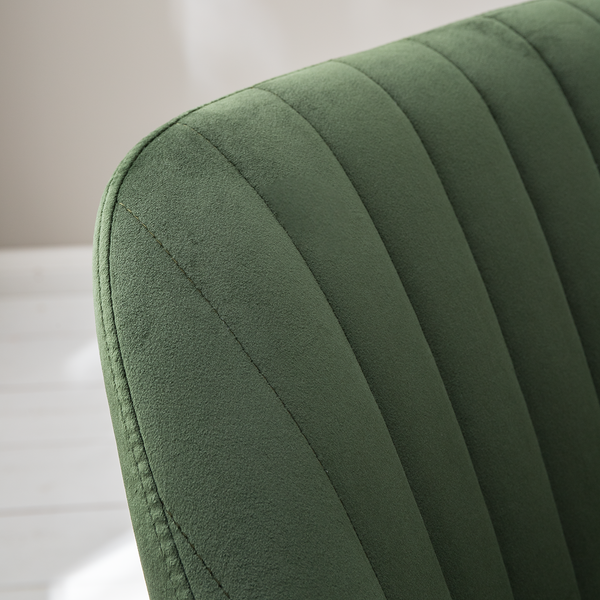 Armlehnenstuhl TILANDA Typ A - Samt Vilda: Dunkelgrün - 1er Set