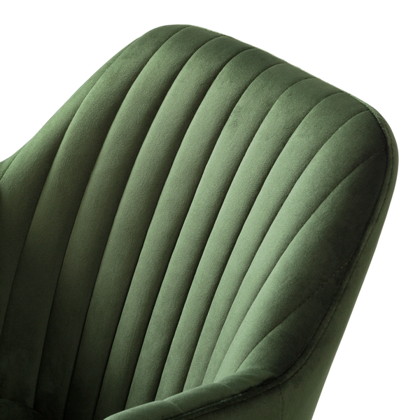 Armlehnenstuhl TILANDA Typ A - Samt Vilda: Dunkelgrün - 1er Set