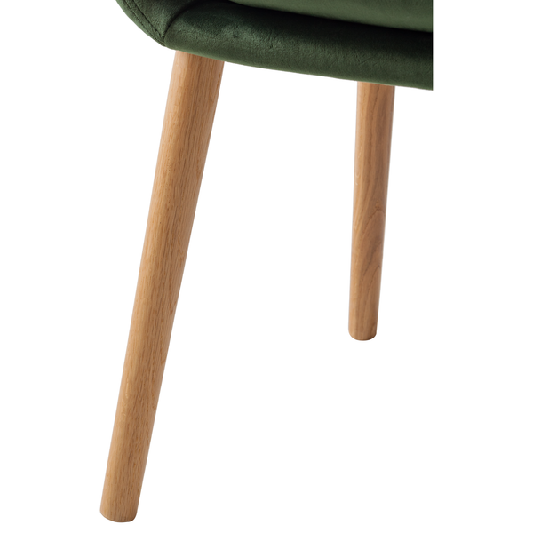 Armlehnenstuhl TILANDA Typ A - Samt Vilda: Dunkelgrün - 1er Set