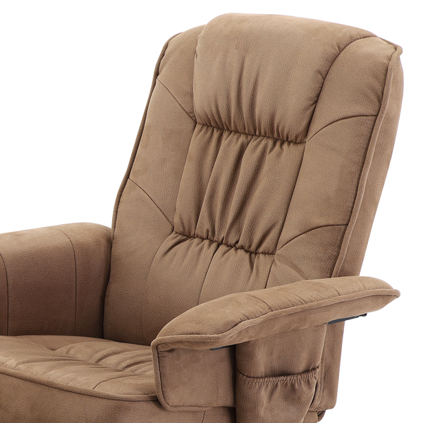 Relaxsessel Canillo mit Hocker - Antiklederlook - Nougat
