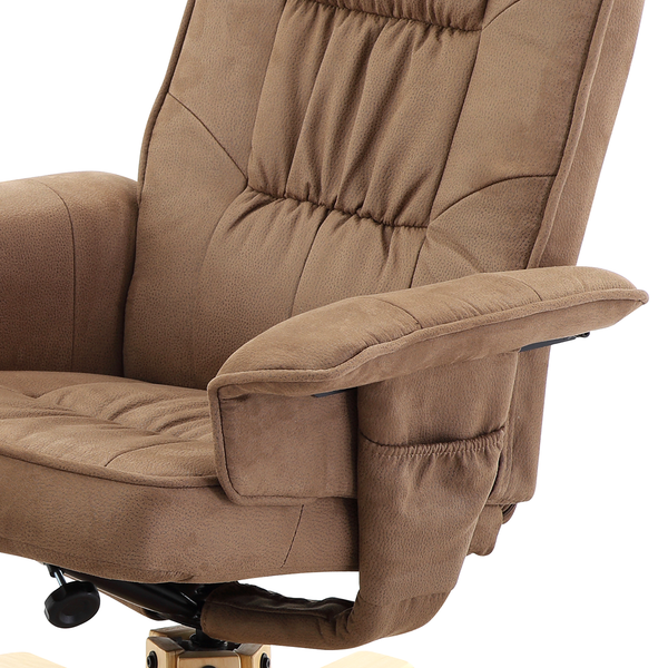 Relaxsessel Canillo mit Hocker - Antiklederlook - Nougat