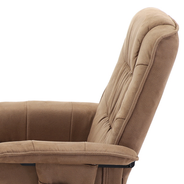 Relaxsessel Canillo mit Hocker - Antiklederlook - Nougat