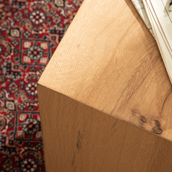 Beistelltisch Cubus III - Echtholzfurnier - Eiche