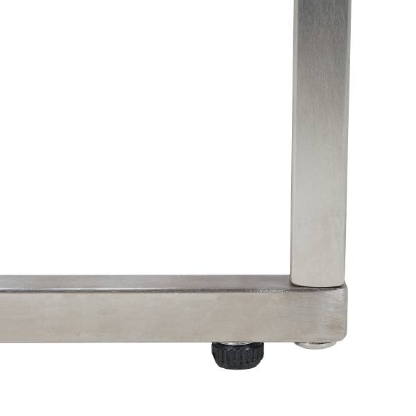 Loungeecke TEAKLINE - Webstoff / Teak massiv - Hellgrau