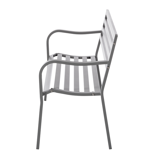 Gartenbank Sophy - Stahl - Silber