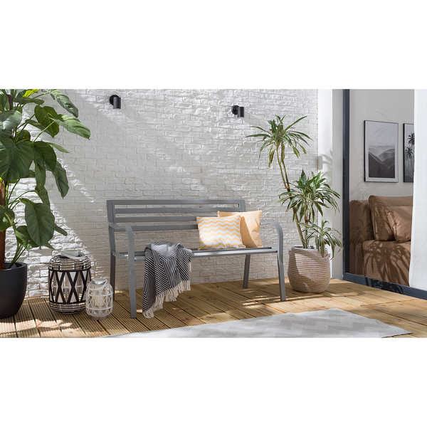 Gartenbank Sophy - Stahl - Silber