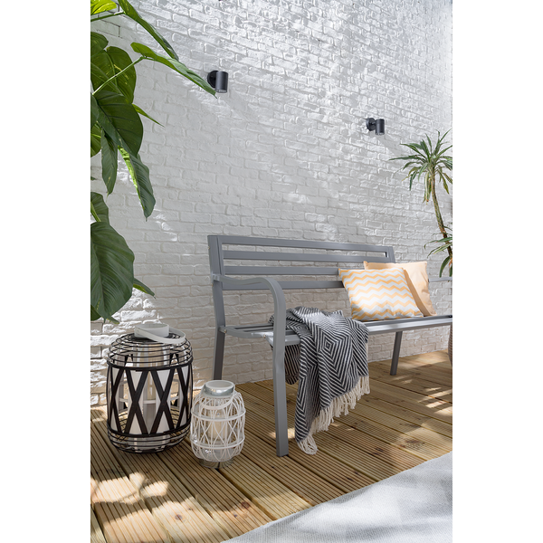 Gartenbank Sophy - Stahl - Silber