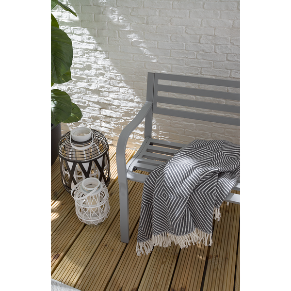 Gartenbank Sophy - Stahl - Silber