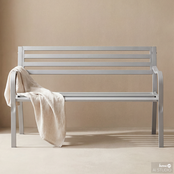 Gartenbank Sophy - Stahl - Silber