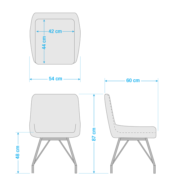 Polsterstuhl Saval (2er-Set) - Kunstleder / Edelstahl - Cappuccino