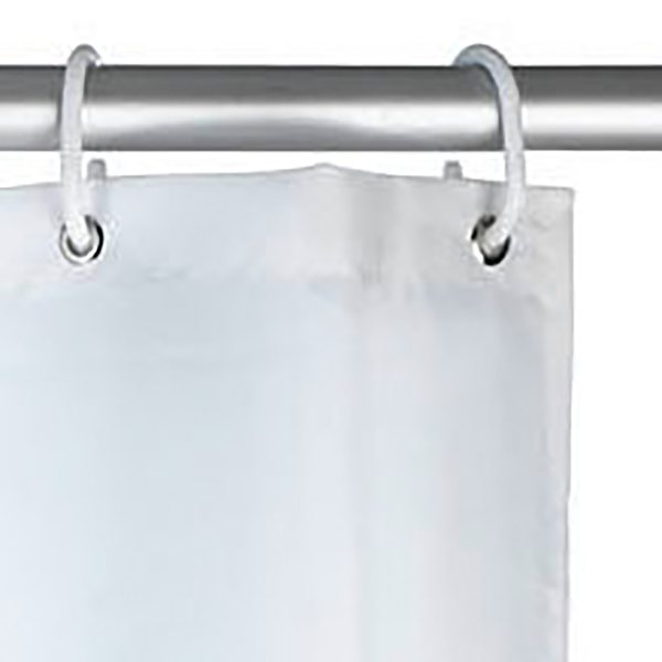 Duschvorhang Stones Flower - Kunstfaser - Creme / Grau