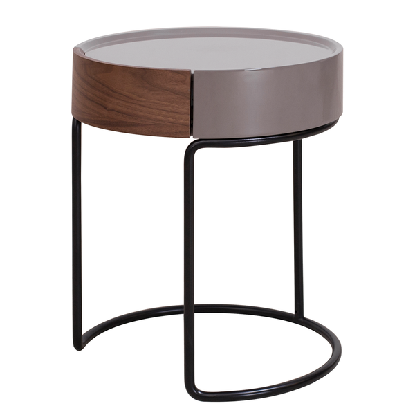 Beistelltisch Don - Holzwerkstoff / Metall - Braun / Schwarz